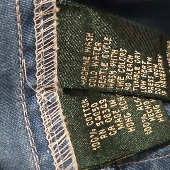 Vintage Lauren R.L. Dry Goods Ralph Lauren Jean Jacket Stone Wash P/M - Picture 9 of 9